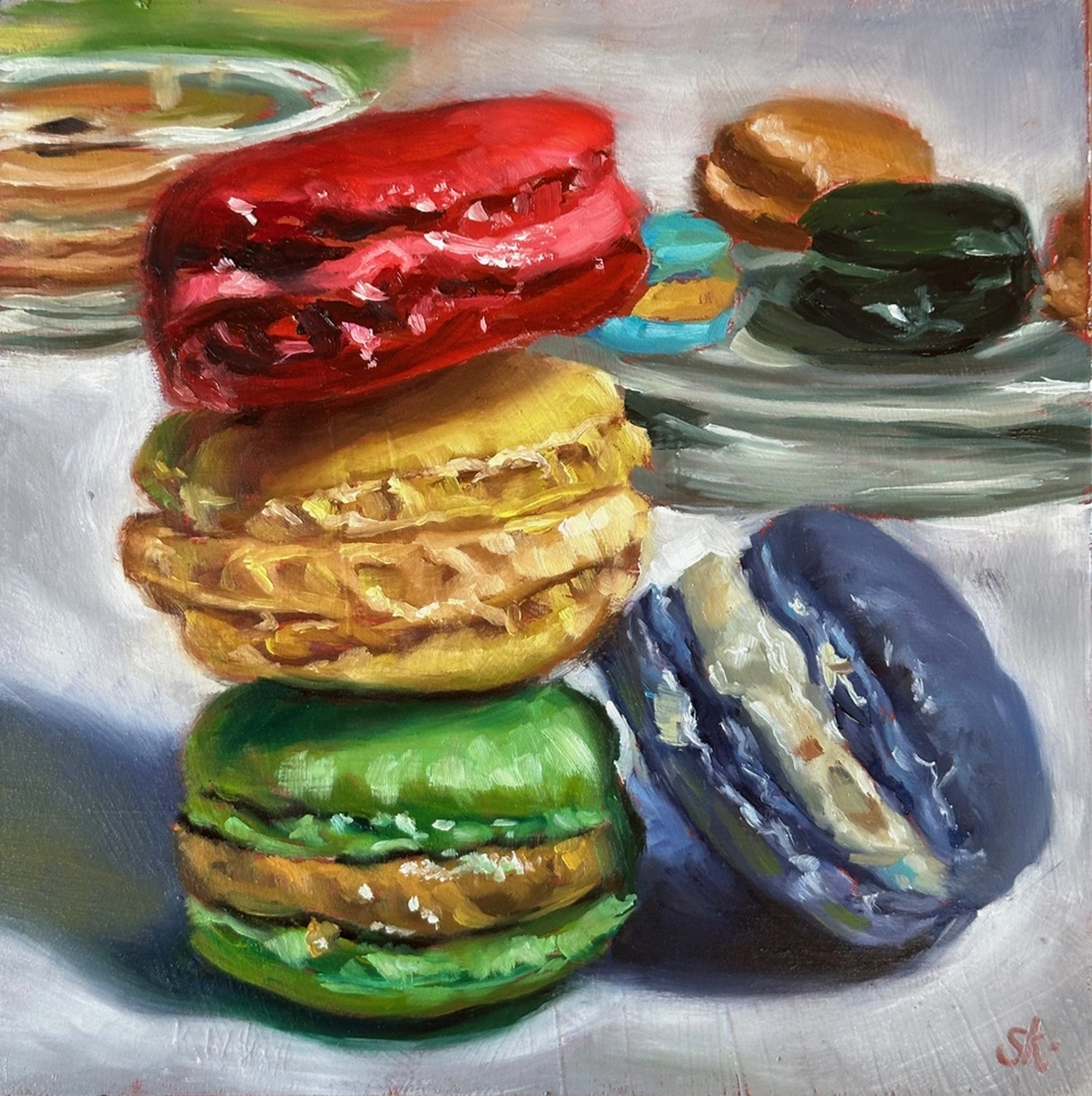 Gebäck-Ölgemälde von Sabine Kunze