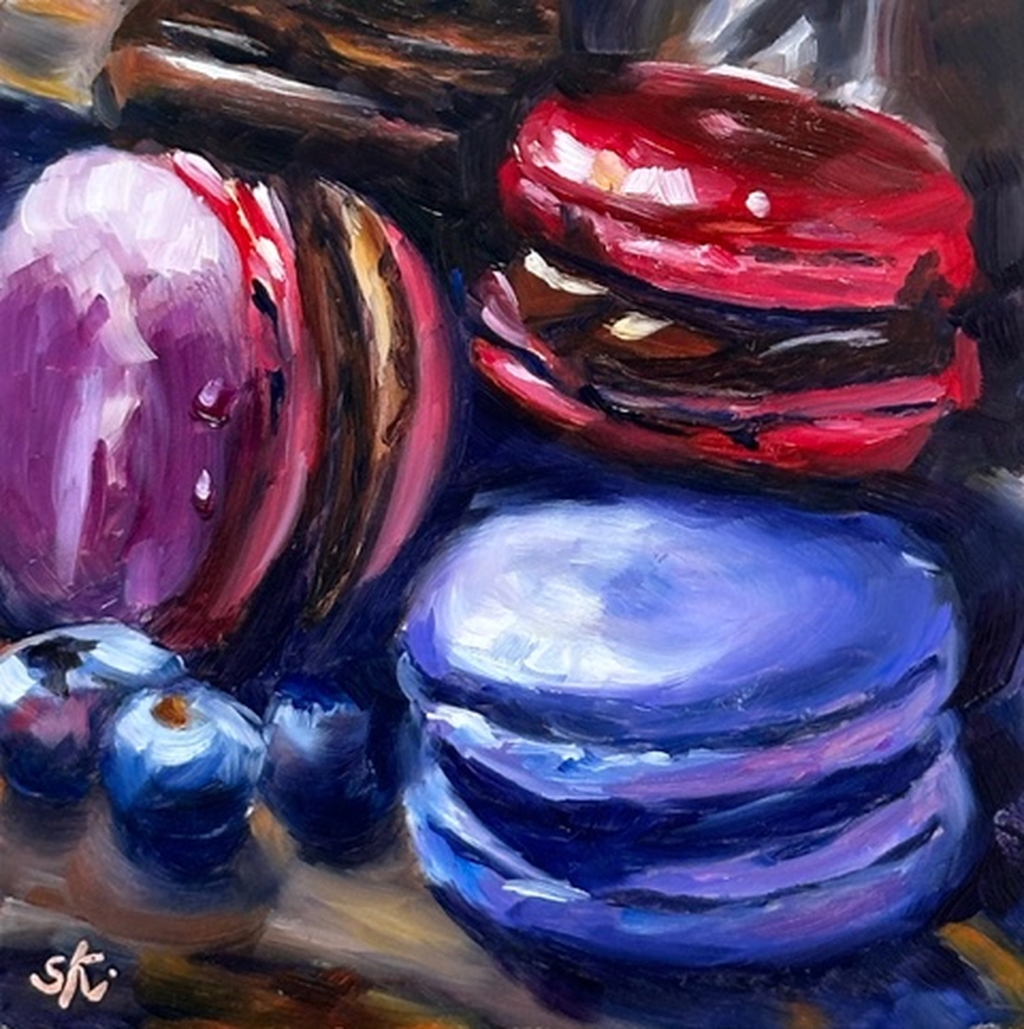 Gebäck-Ölgemälde von Sabine Kunze