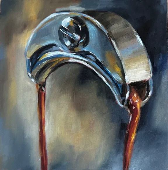 Espresso für zwei, Ölbild von Sabine Kunze