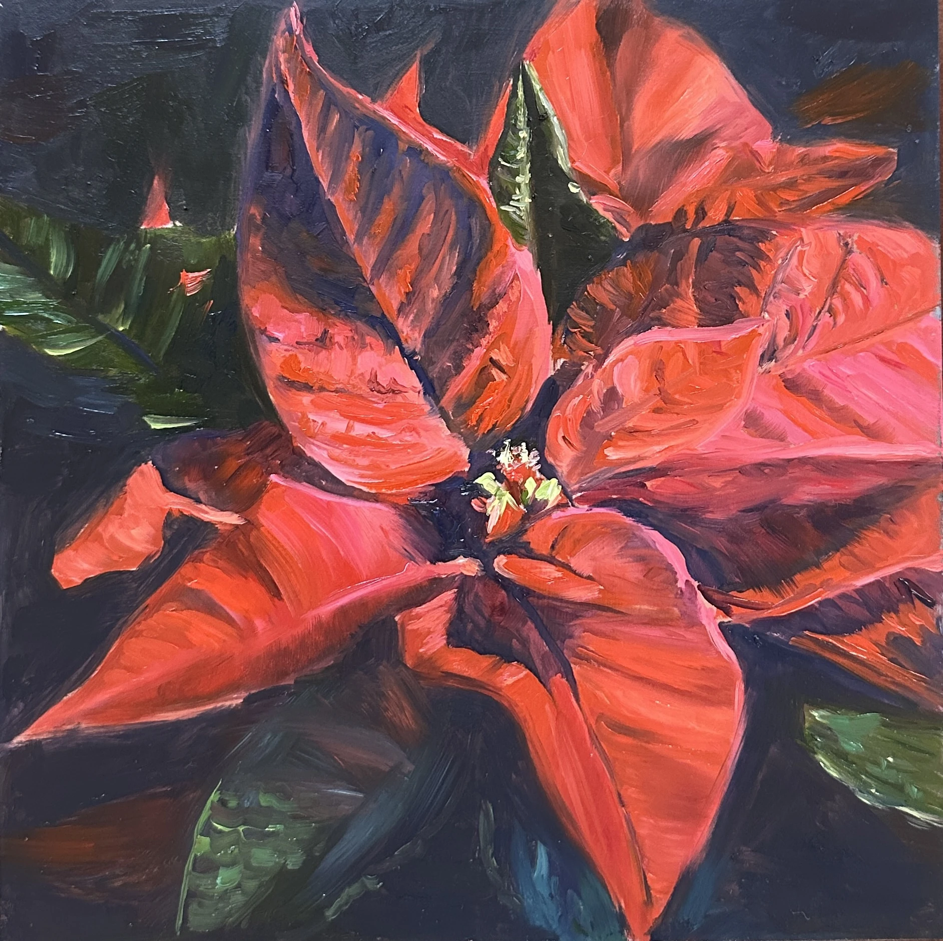 Weihnachten, Ölbild von Sabine Kunze